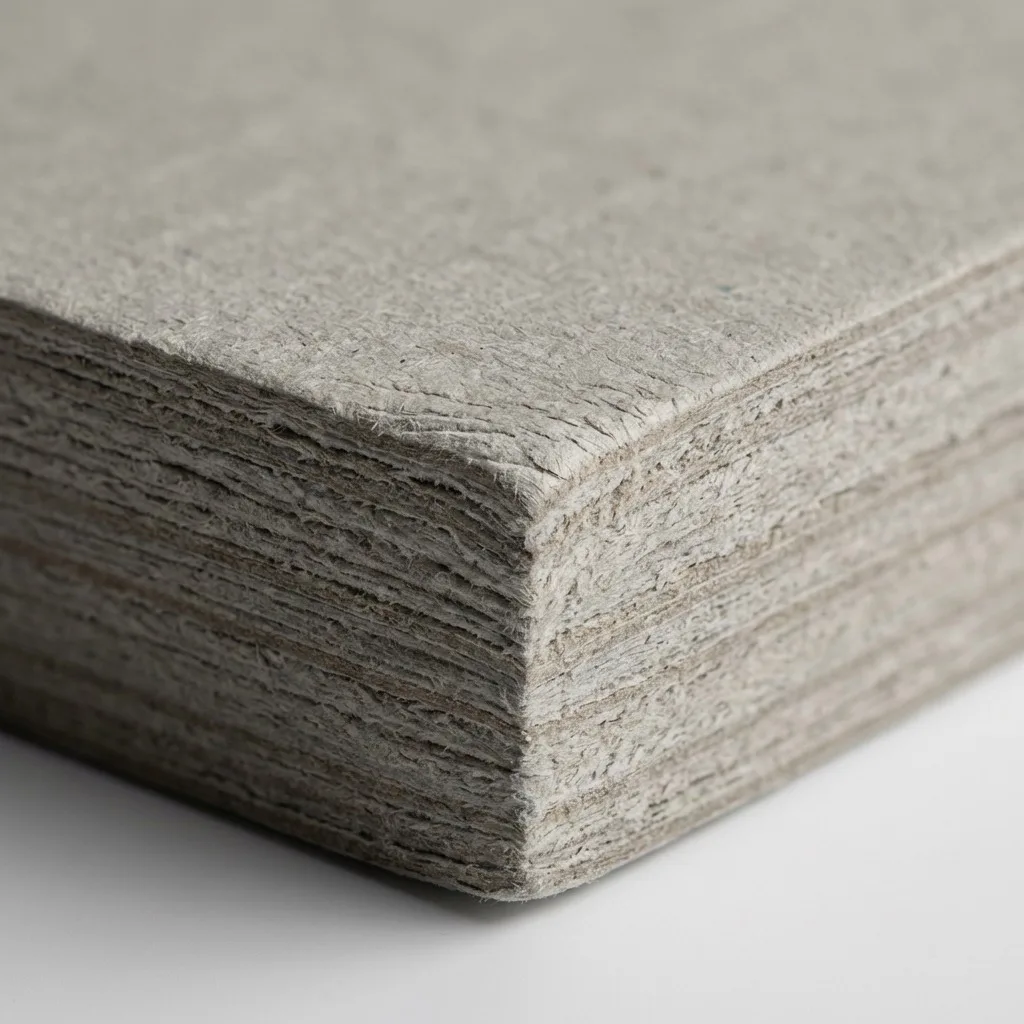 Stack of textured grey paper sheets