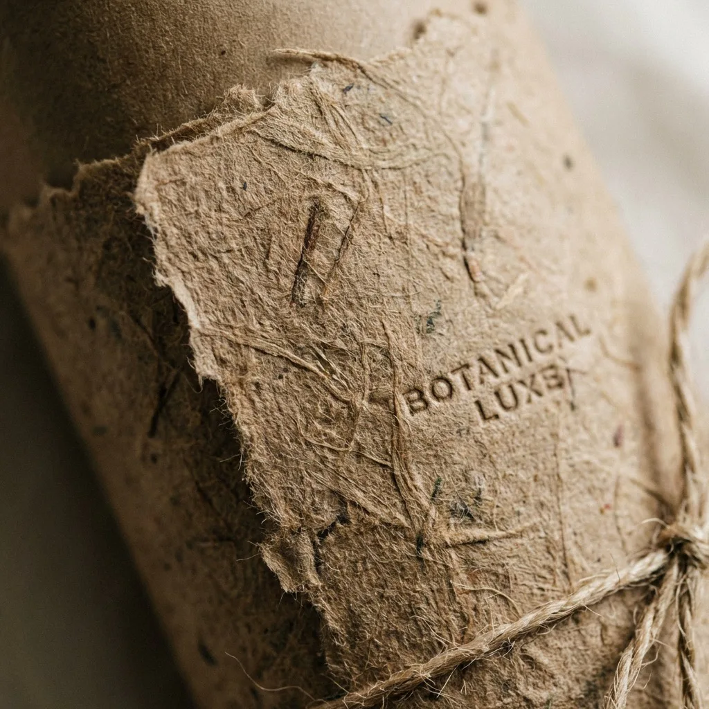 Rough natural fiber product label