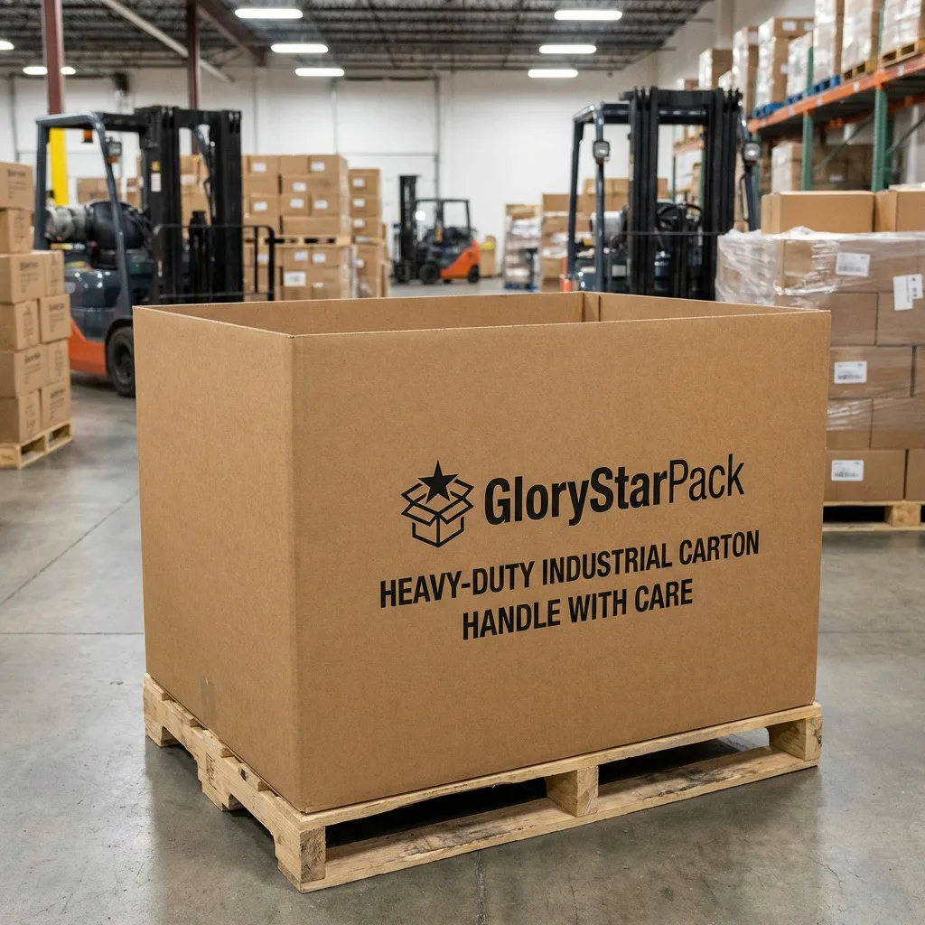 Corrugated shipping carton prepared for warehouse handling